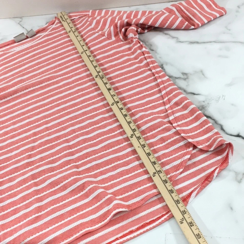 Zenergy Chico's Textured Envelope-Hem Tunic Top Womens‎ 4 XXL Red White Stripe - Picture 9 of 12